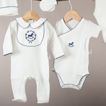 3'lü Set Şapka, Tulum ve Zarf Zıbın