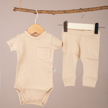 Cepli Bej Body ve Patiksiz Alt