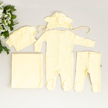 Sarı Tavşan Kulaklı 5'li Organik Hastane Çıkışı